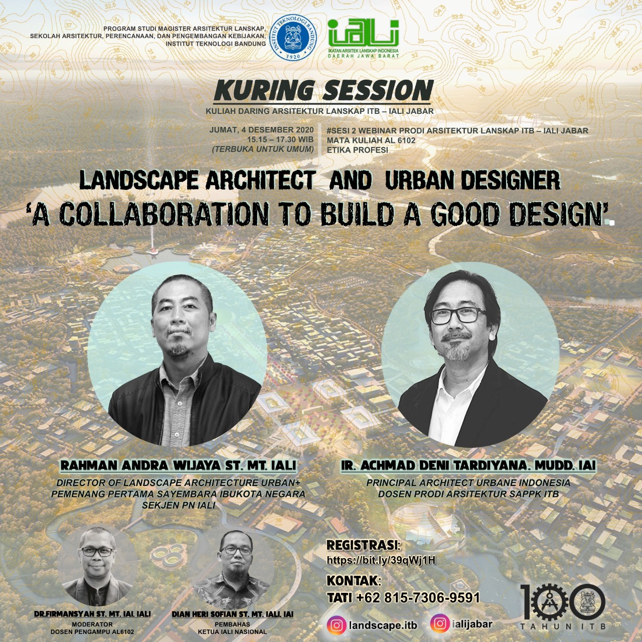 Sesi 2 Webinar Prodi Magister Arsitektur Lanskap ITB – IALI Jabar