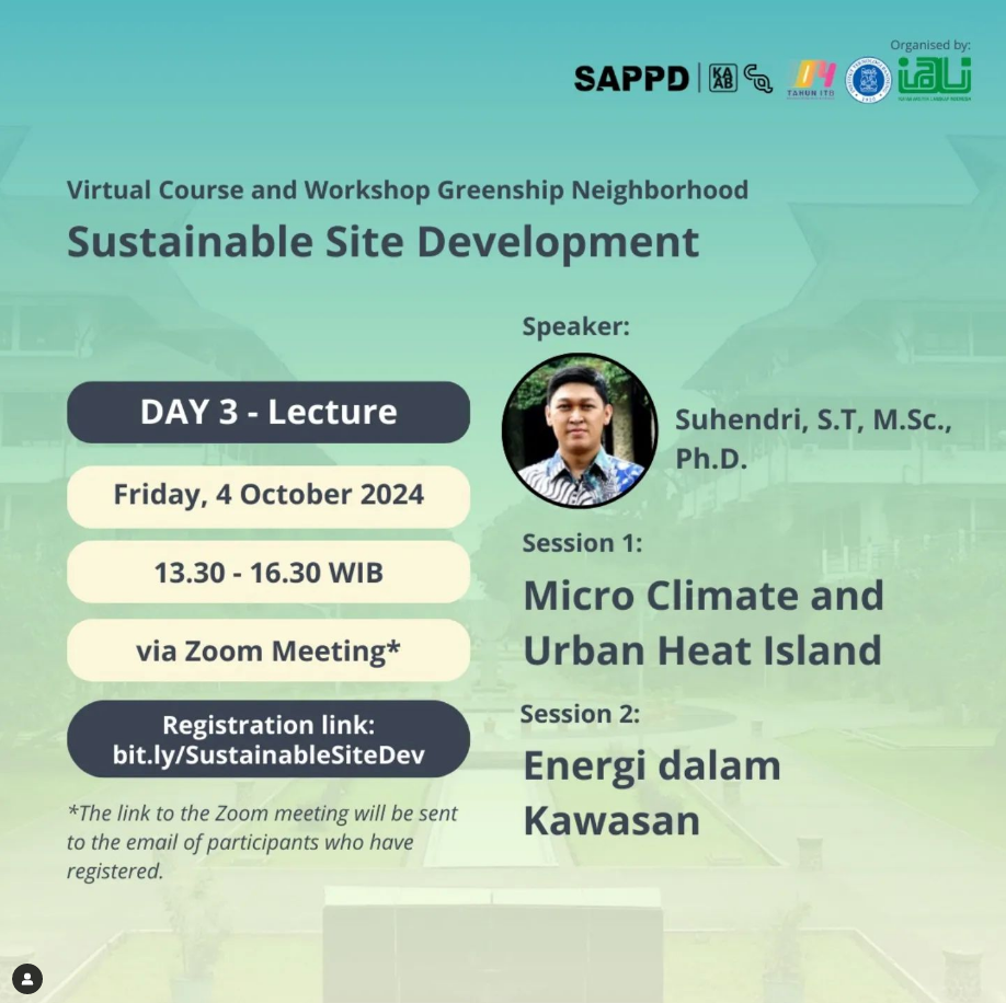 Virtual Course and Workshop: Sustainable Site Development