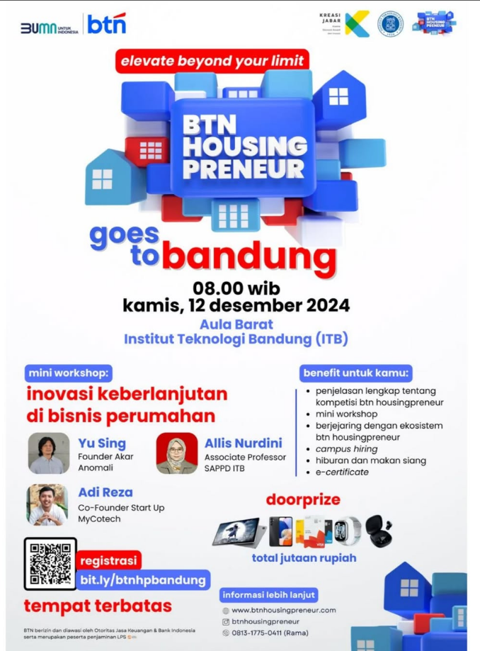 BTN HOUSINGPRENEUR SEKARANG HADIR DI BANDUNG!